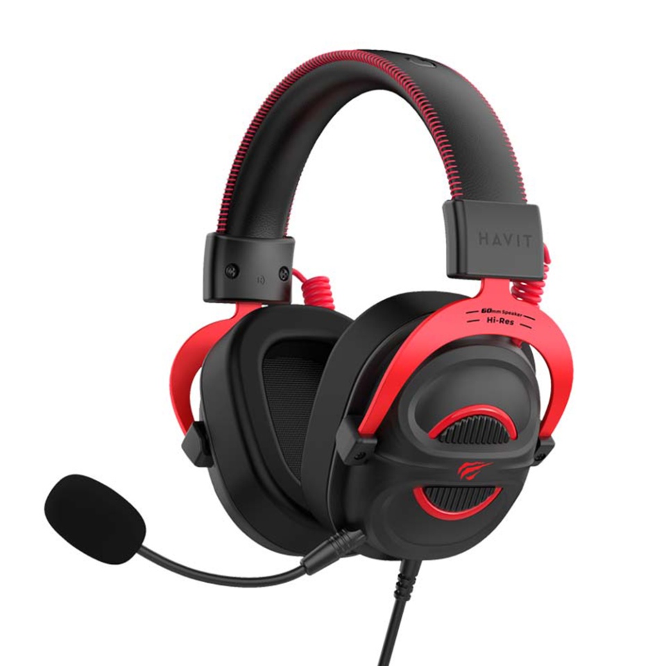 Casti gaming pentru PS4/PS5/XBOX, cu Microfon, Cablu 2m, 60mm, Jack 3.5mm, Havit H2002E Pro, Negru