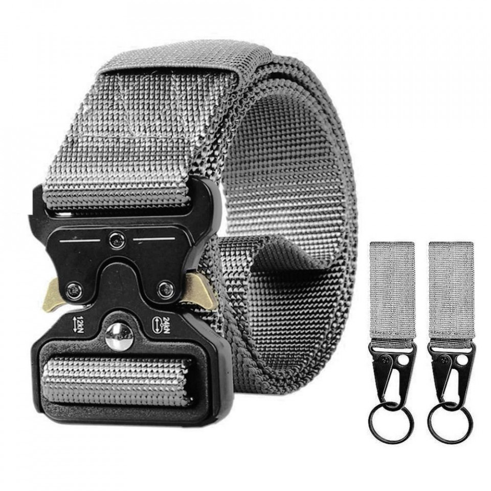Centrua barbati cu prindere metalica, Tactical - Gri