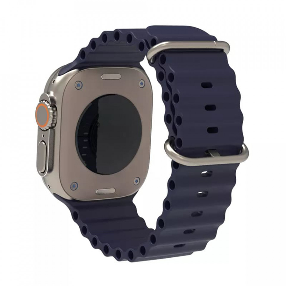 Curea Apple Watch (42 mm / 44 mm / 45 mm / 49 mm), Techsuit W038 - Albastru inchis - 2 | YEO