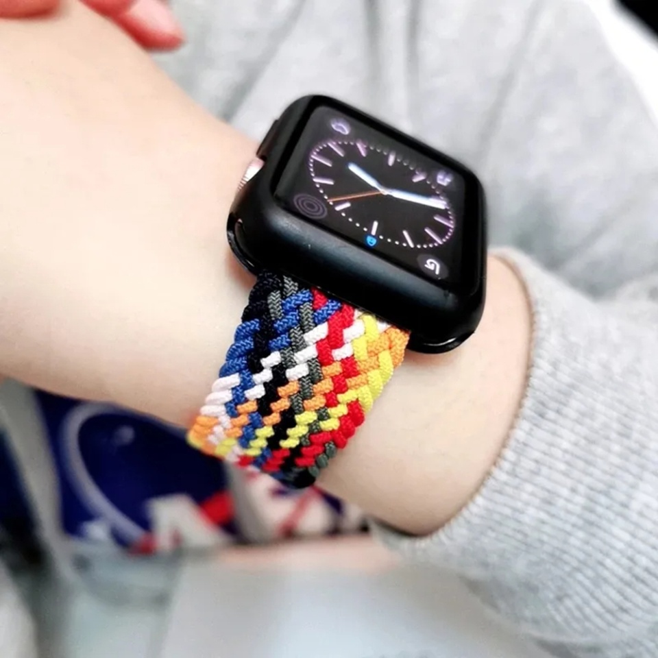 Curea pentru Apple Watch 1/2/3/4/5/6/7/8/9/SE/SE 2 (38/40/41mm), Ajustabila, Premium, SKDR BandPro W032 - Negru - 2 | YEO