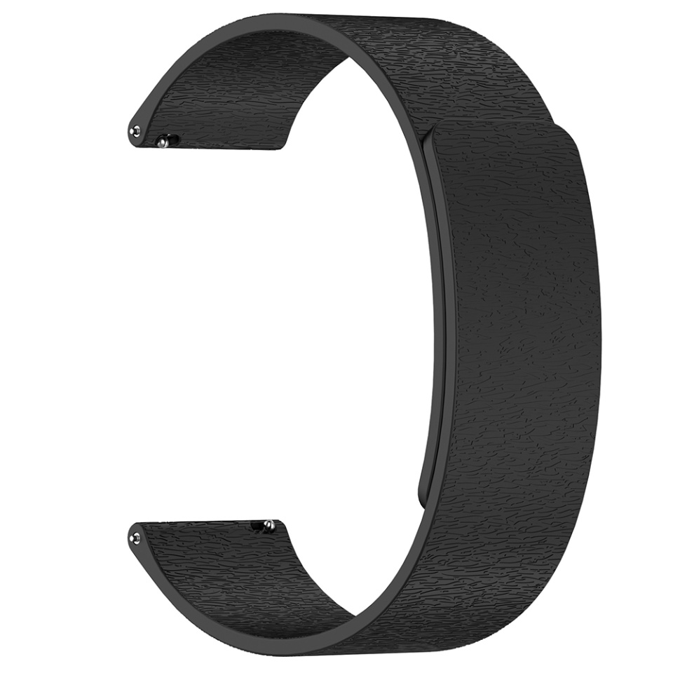Curea pentru Smart Watch din Silicon, 22mm, Ajustabila, Premium, W074, Negru