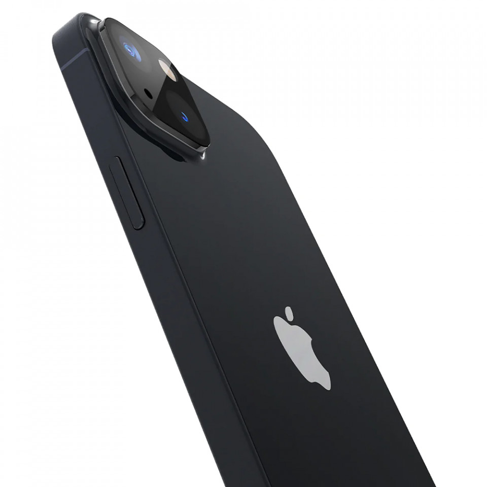 Folie camera iPhone 14 / iPhone 14 Plus, Techsuit Full Camera Glass - Negru
