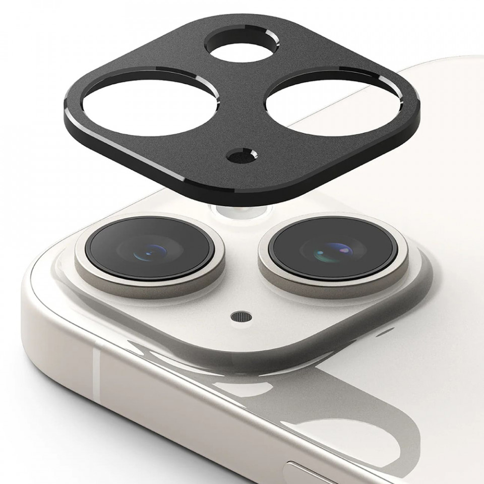 Folie camera iPhone 15 / 15 Plus, Ringke Camera Styling - Black