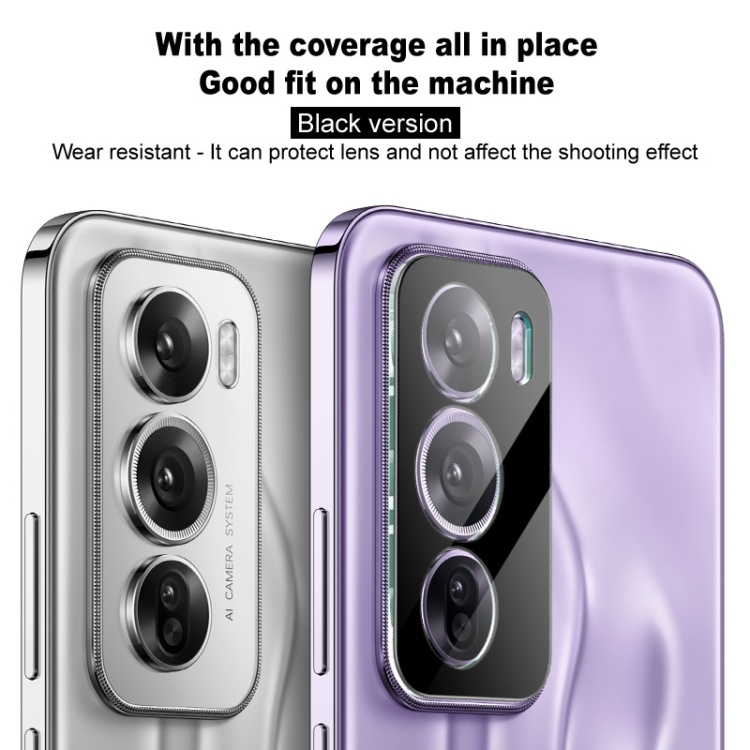 Folie camera pentru Motorola Edge 50 Ultra, SKYDDAR INNOVATION, Camera Glass Negru, set cu sticker - 2 | YEO