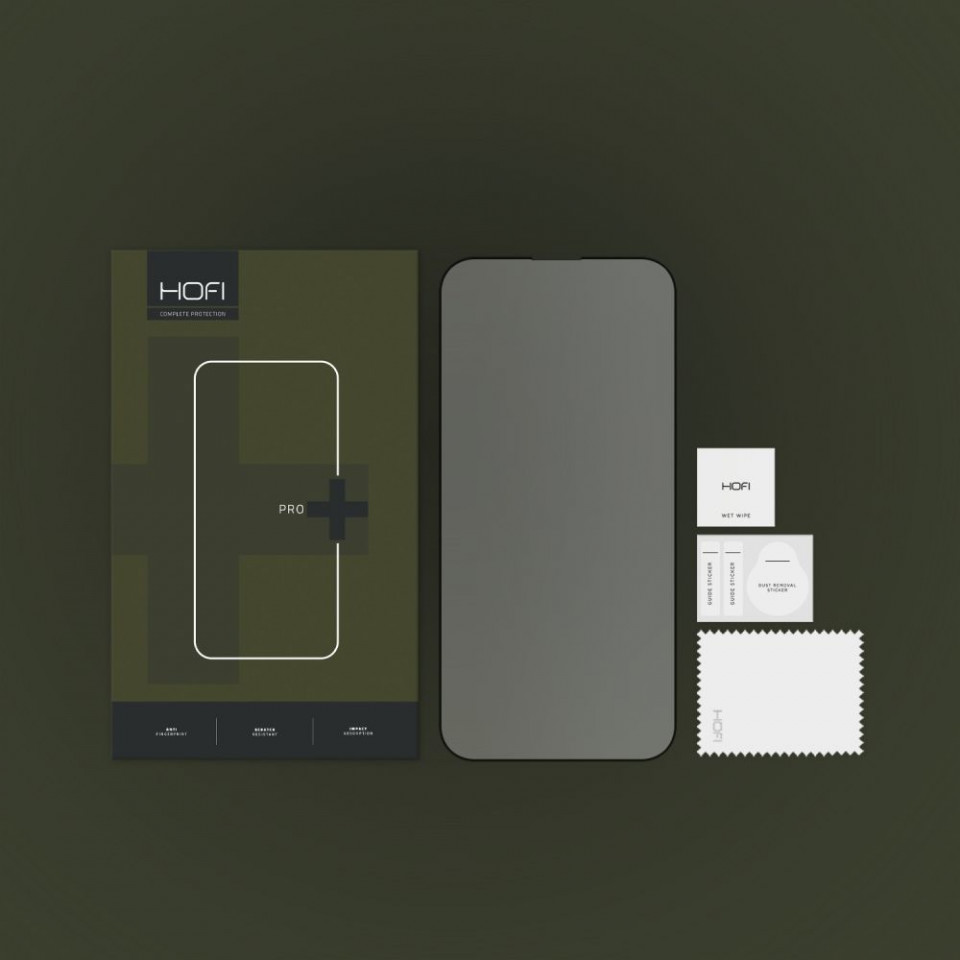 Folie iPhone 14 Pro, HOFI Full Cover Pro - Negru - 1 | YEO