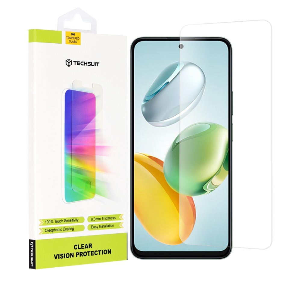Folie pentru Honor 200 Smart / X7c, SKYDDAR INNOVATION, Protectie 9H, 0.3mm, Clear Vision, set cu sticker, Transparent