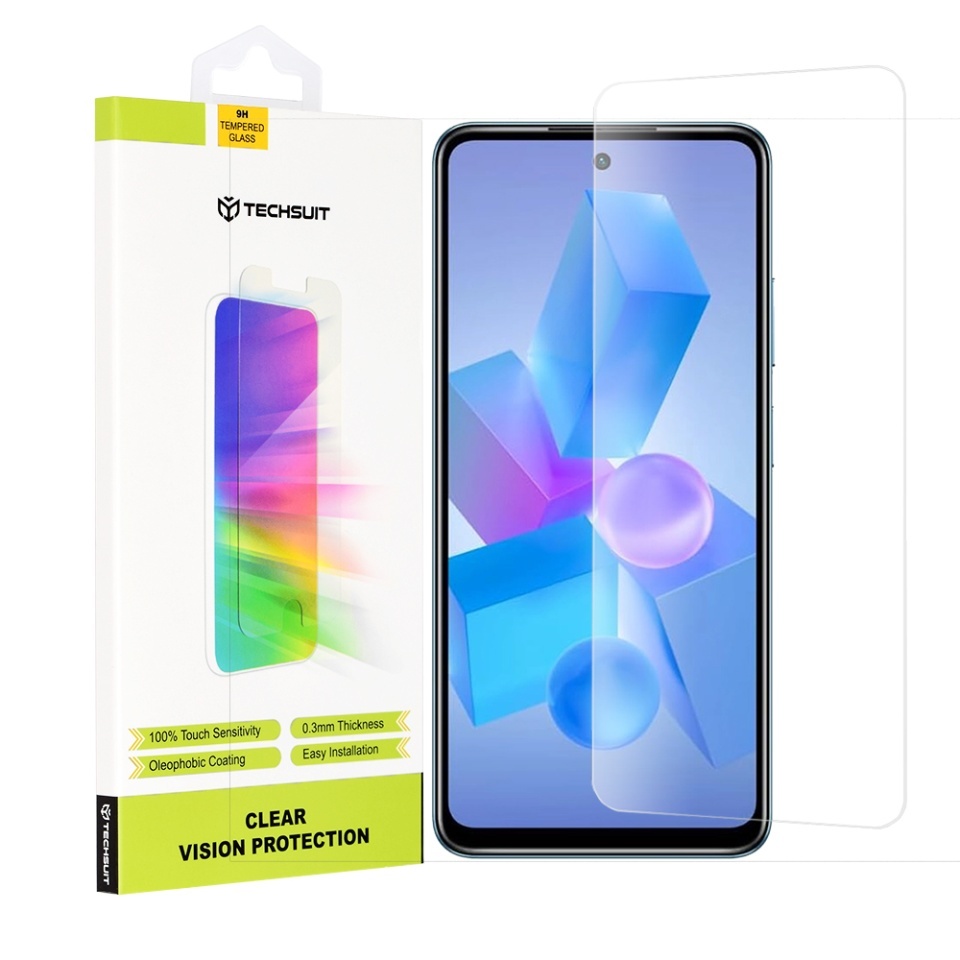 Folie pentru Infinix Hot 40 / Hot 40 Pro / Tecno Spark 20 Pro / Tecno Pova 5 Pro, SKYDDAR INNOVATION, Protectie 9H, 0.3mm, Clear Vision, set cu sticker, Transparent
