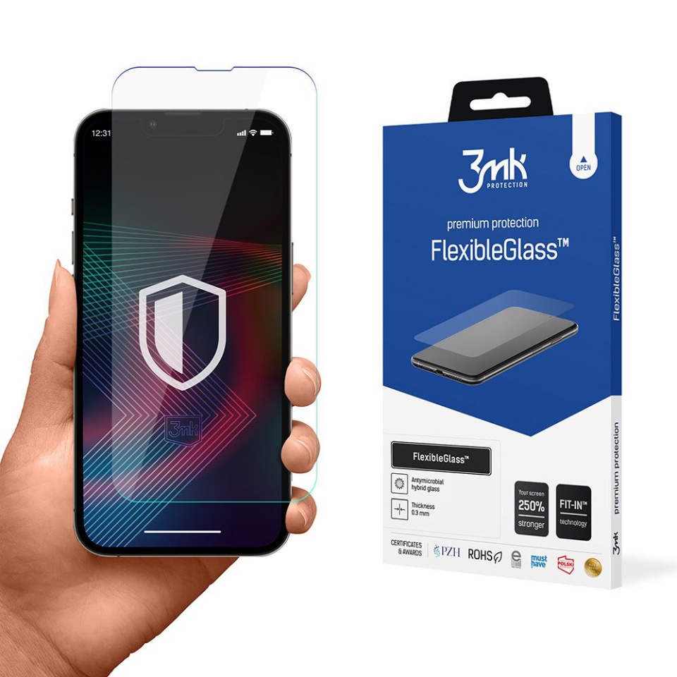 Folie pentru iPhone 14 / 14 Pro din silicon, 3mk FlexibleGlass, Transparent