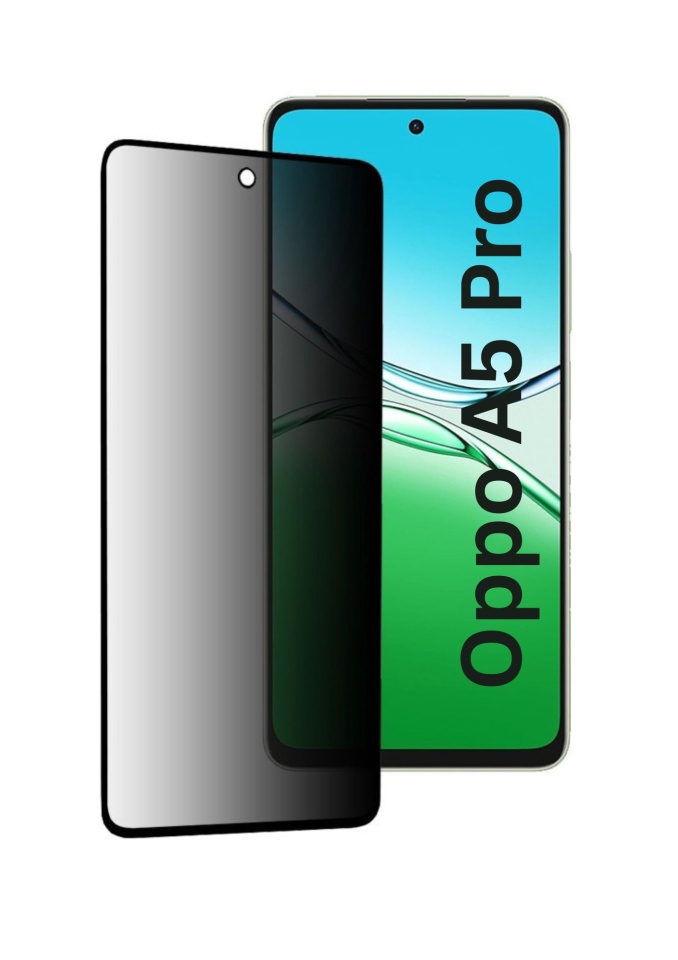 Folie pentru Oppo A5 Pro 5G / A5 Pro 4G, Anti-spy Ultra HD, Protectie 9H, Montare Simplă, 111D, set cu sticker, Privacy