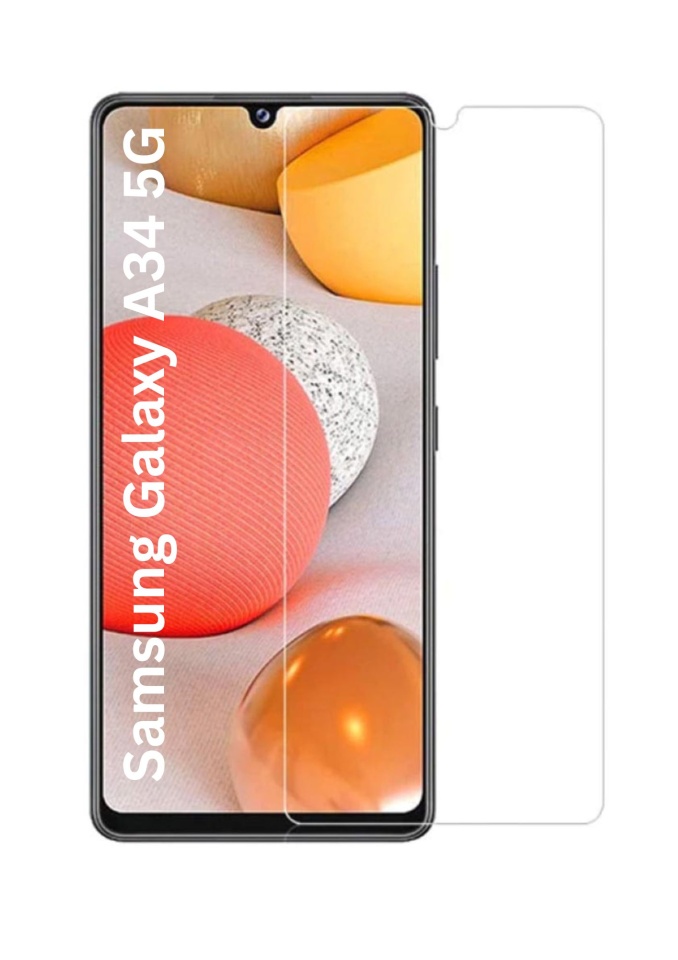 Folie pentru Samsung Galaxy A34 5G, SKYDDAR INNOVATION, Protectie 9H, 0.3mm, Clear Vision, set cu sticker, Transparent