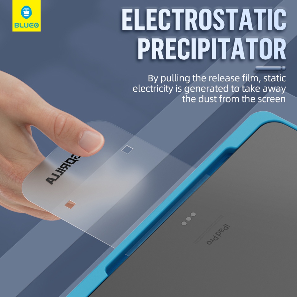 Folie Sticla pentru iPad 10 (2022) 10.9, Blueo HD,Tempered Glass with Applicator Pro, Transparent - 2 | YEO