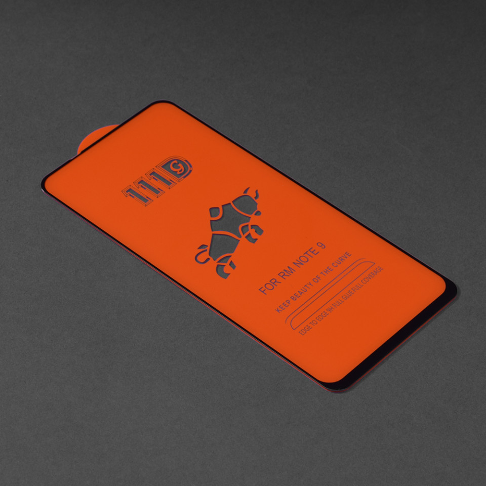 Folie Xiaomi Redmi Note 9, ce acopera tot ecranul 111D, Techsuit - Negru - 1 | YEO
