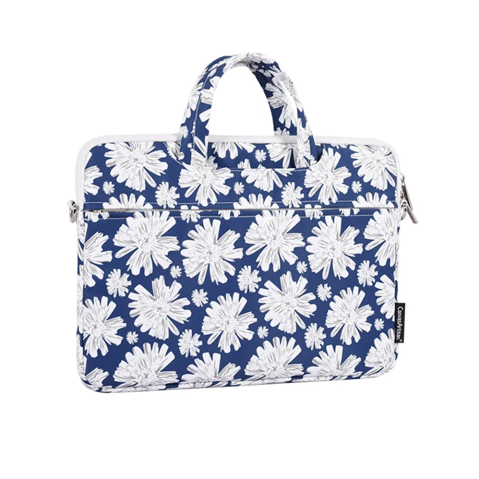 Geanta Laptop Dispozitive 13-14 inch, Design Rezistent din Poliester cu Fermoar, CanvasArtisan Briefcase (C22) - Bleu - 1 | YEO