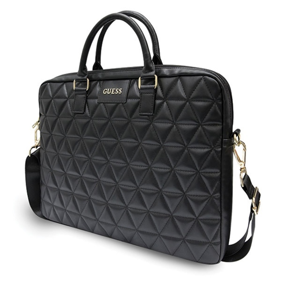 Geanta Laptop Dispozitive 15 inch, Mosaique Pattern, Detatchable Shoulder Strap, Adjustable, Guess - Negru - 1 | YEO