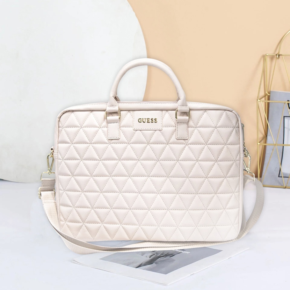 Geanta Laptop Dispozitive 15 inch, Mosaique Pattern, Detatchable Shoulder Strap, Adjustable, Guess - Alb - 3 | YEO