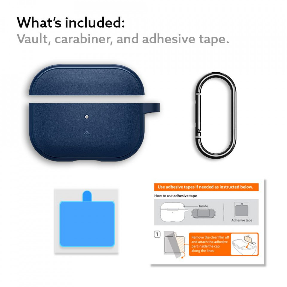 Husa Apple AirPods Pro, Spigen Caseology Vault - Navy Blue - 1 | YEO