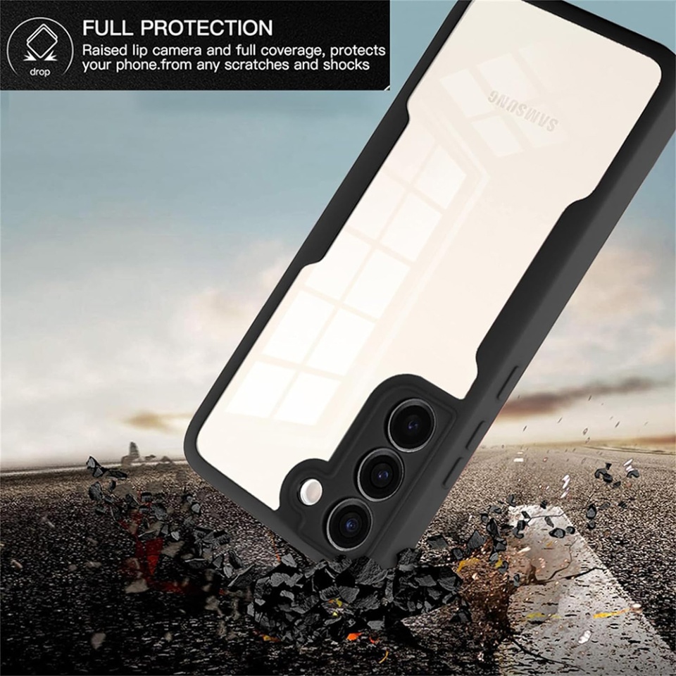 Husa + Folie pentru Samsung Galaxy S23 Plus, SKYDDAR INNOVATION, [Pachet 360°] ColorVerse, set cu sticker, Albastru - 1 | YEO