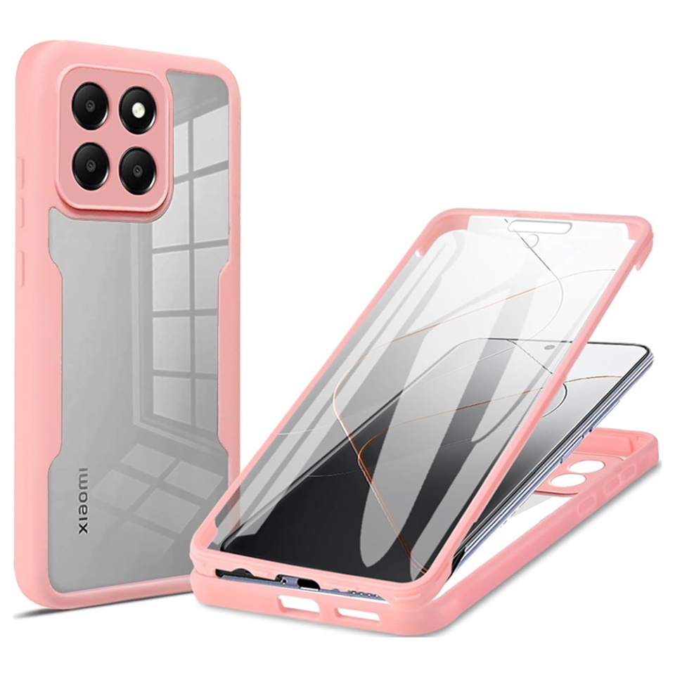 Husa + Folie pentru Xiaomi 14T, SKYDDAR INNOVATION, [Pachet 360°] ColorVerse, set cu sticker, Roz