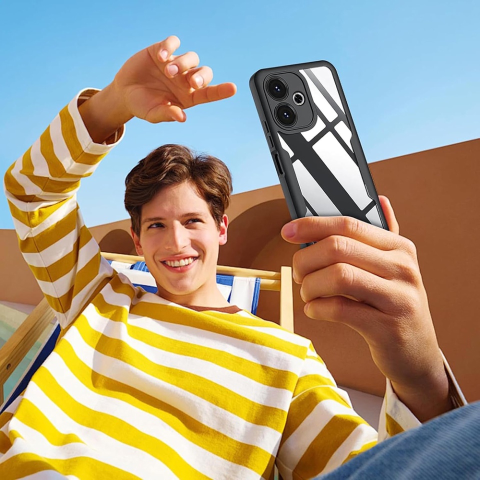 Husa + Folie pentru Xiaomi Redmi 13 / Poco M6 4G, SKYDDAR INNOVATION, [Pachet 360°] ColorVerse, set cu sticker, Albastru - 6