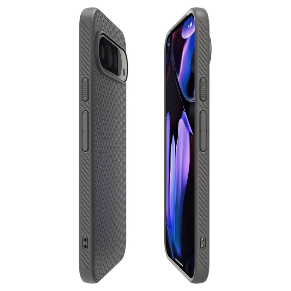 Husa Google Pixel 9 / Pixel 9 Pro flexibila, Spigen Liquid Air - Cenusiu - 3 | YEO