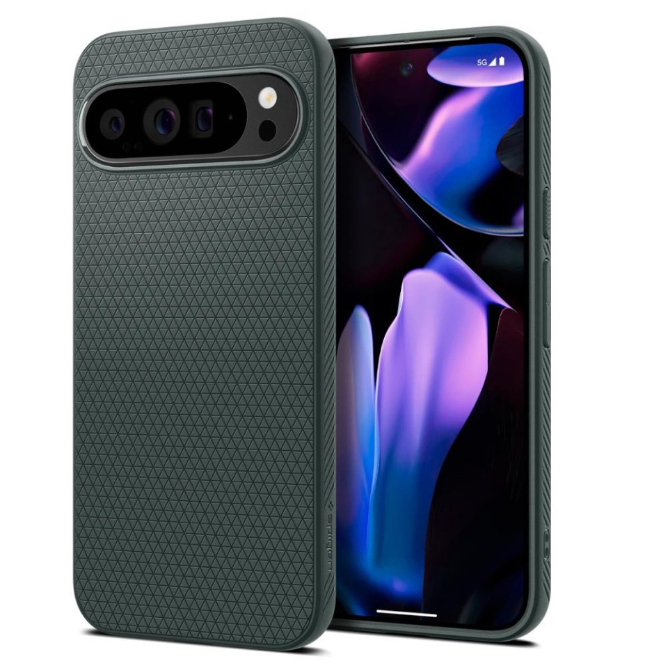 Husa Google Pixel 9 Pro XL flexibila, Spigen Liquid Air - Verde