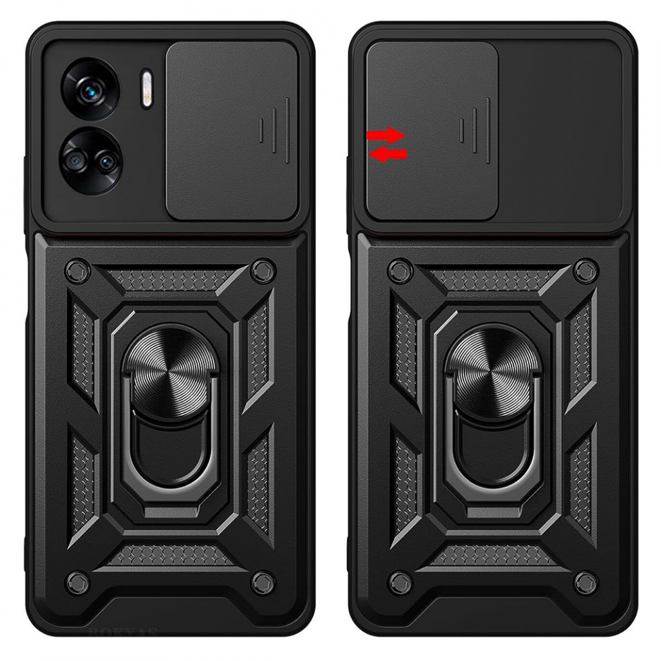 Husa Honor 90 Lite cu inel magnetic si protectie camera Skyddar CamShield - Rose Gold - 1 | YEO