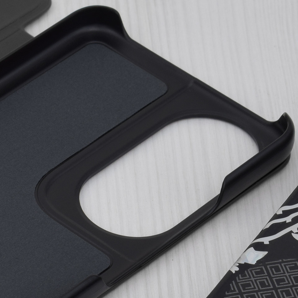 Husa Honor X7b tip carte, Skyddar Eco View Leather - Negru - 3 | YEO