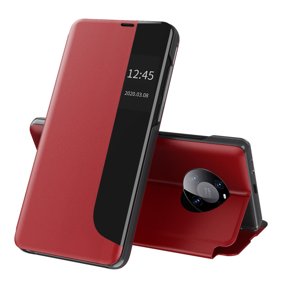 Husa Huawei Mate 40 Pro tip carte, Techsuit eFold - Rosu