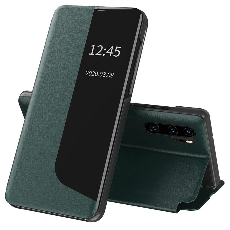 Husa Huawei P30 Pro tip carte, Techsuit eFold - Dark Green