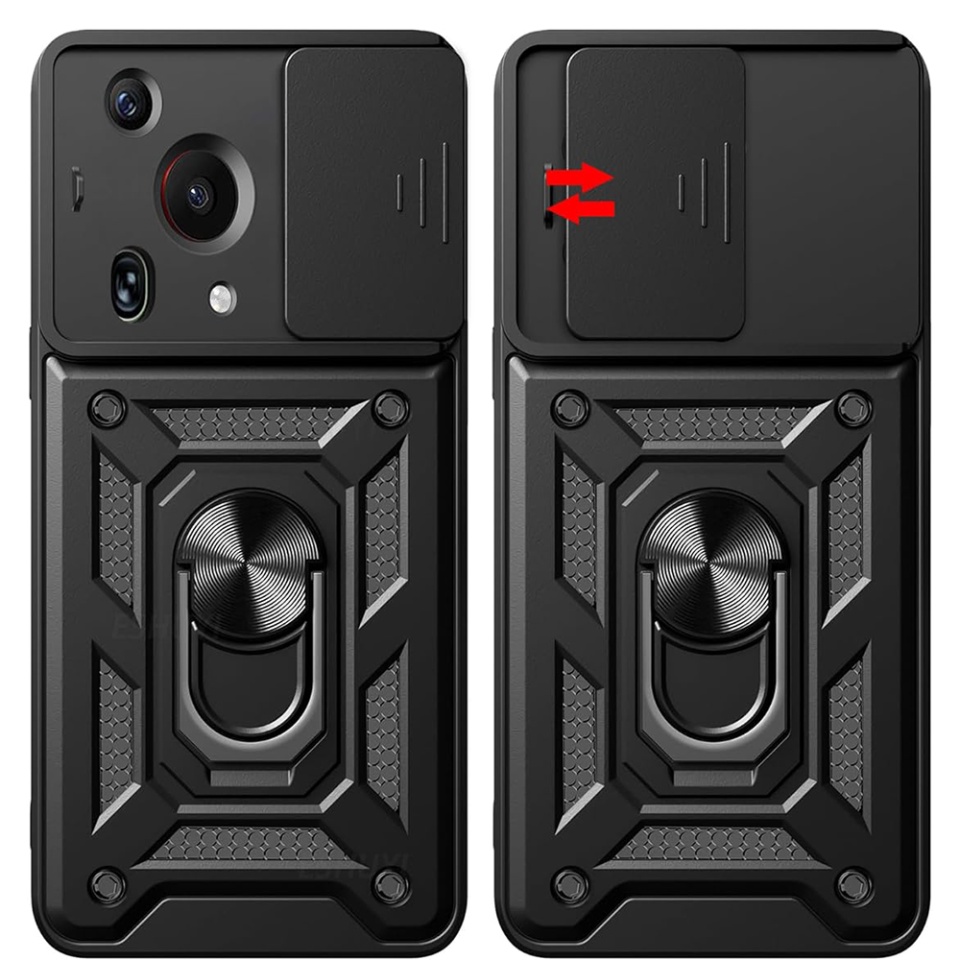 Husa Huawei Pura 70 Pro cu inel magnetic si protectie camera Skyddar CamShield - Roz - 1 | YEO