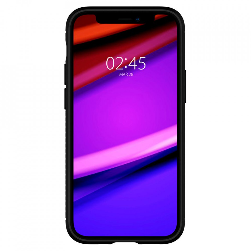 Husa iPhone 12 / 12 Pro, Rugged Armor Spigen - Negru - 3 | YEO