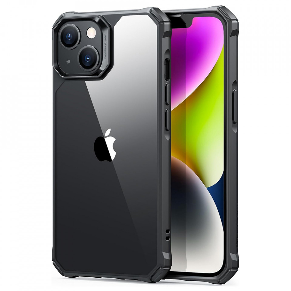 Husa iPhone 13 / 14, Air Armor ESR - Negru/transparenta