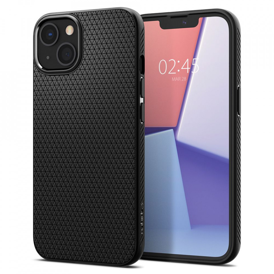 Husa iPhone 13, Liquid Air Spigen - Negru