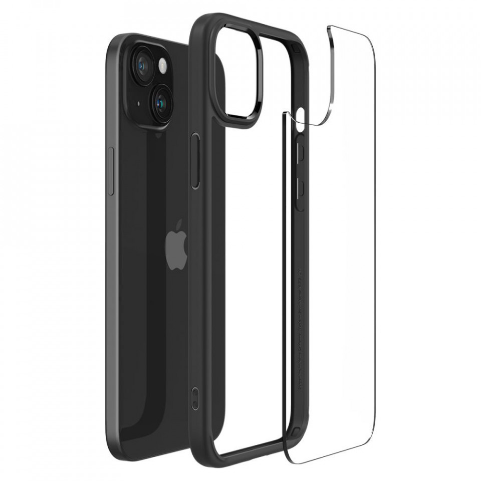 Husa iPhone 15 Plus, Spigen Ultra Hybrid - Matte Black - 3 | YEO