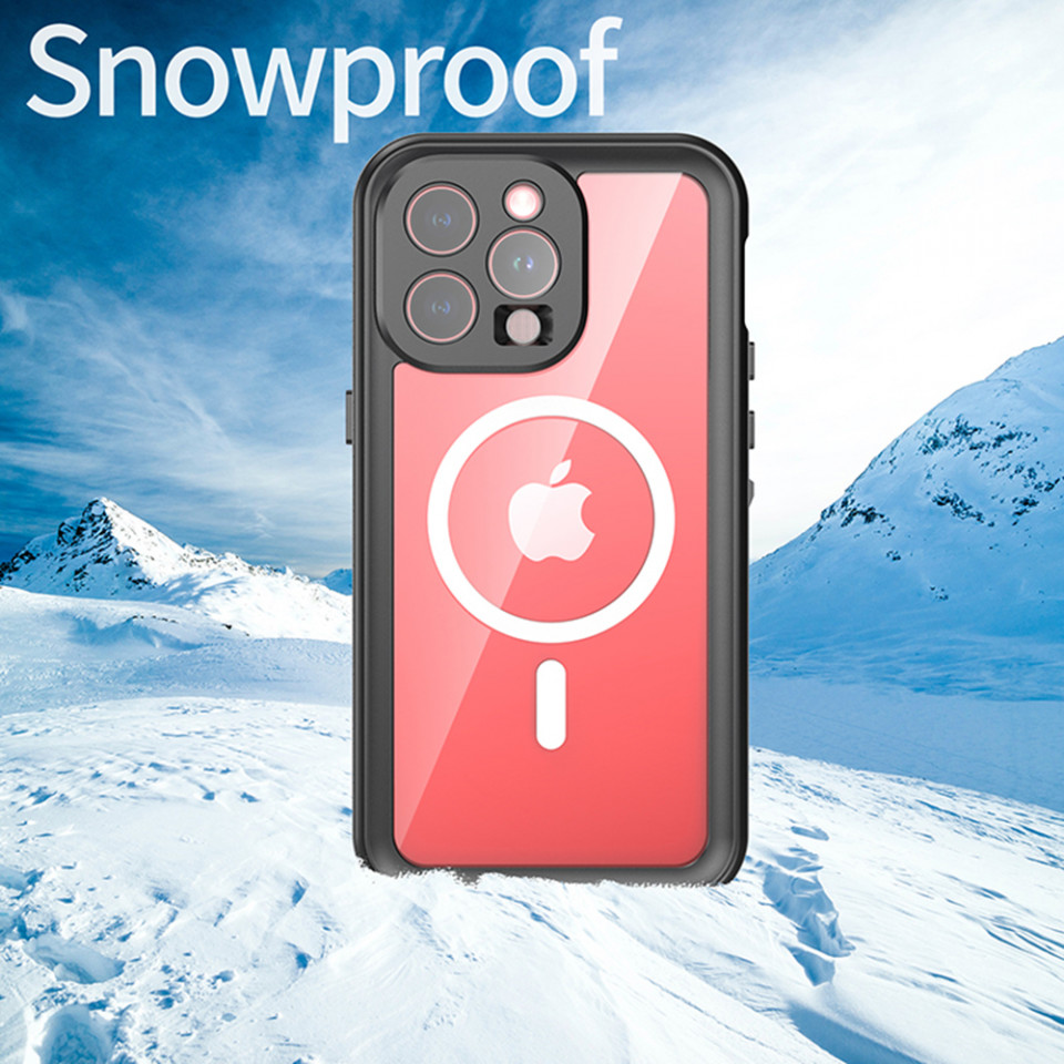 Husa iPhone 15 Pro Max rezistenta la apa, Waterproof IP68, ShellBox - Negru - 2 | YEO