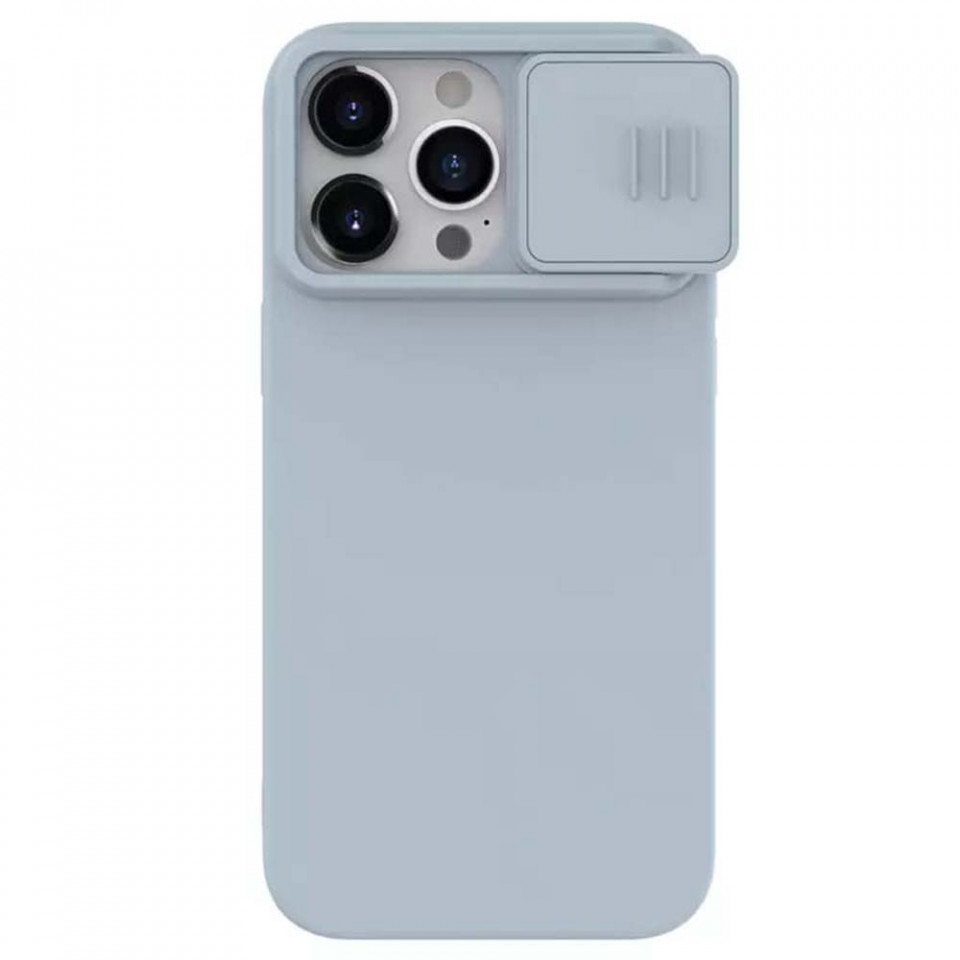 Husa iPhone 15 Pro, Nillkin CamShield Silky MagSafe Silicone - Haze Blue - 1 | YEO