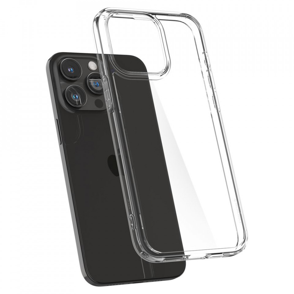 Husa iPhone 15 Pro, Spigen Ultra Hybrid - Clear - 1 | YEO