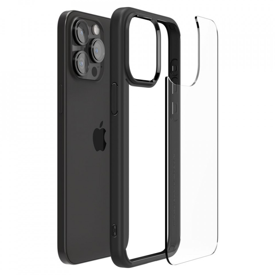 Husa iPhone 15 Pro, Spigen Ultra Hybrid - Matte Black - 3 | YEO