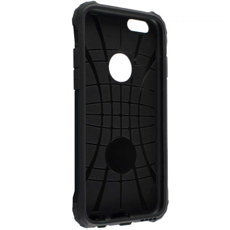 Husa iPhone 6 Plus / 6s Plus din plastic dur, Techsuit Hybrid Armor - Negru - 2 | YEO