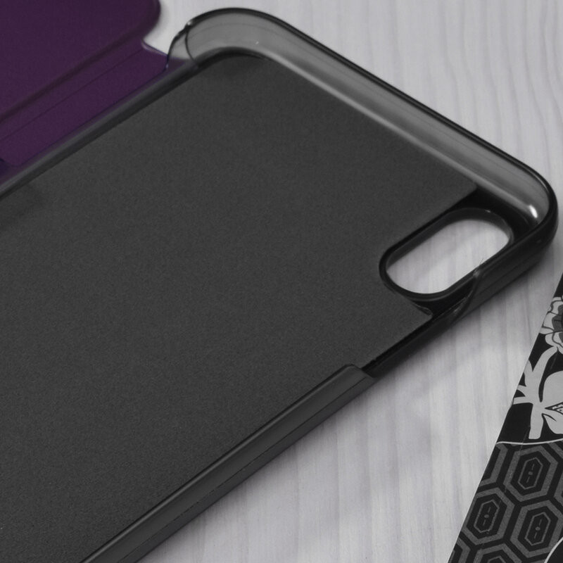 Husa iPhone XS Max tip carte, Techsuit eFold - Mov - 2 | YEO