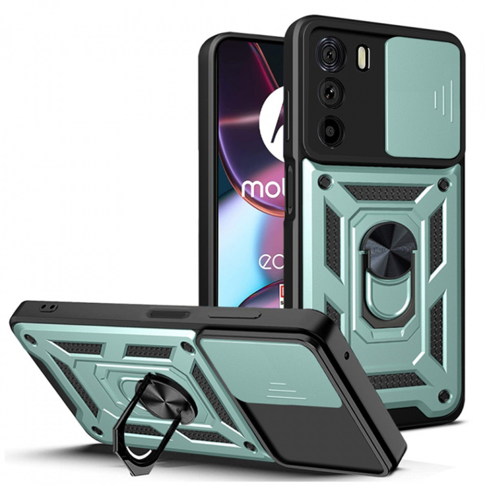 Husa Motorola Edge 30 cu inel magnetic si protectie camera Skyddar CamShield - Mint