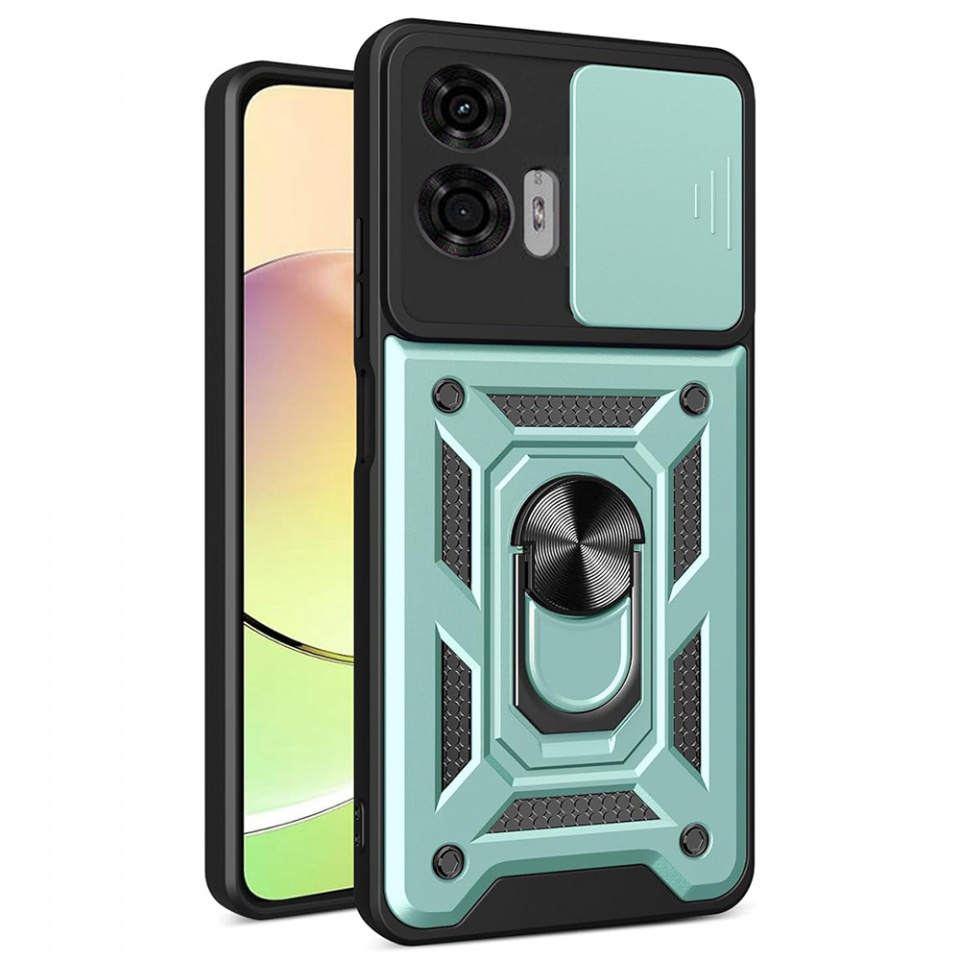 Husa Motorola Moto G24 Power cu inel magnetic si protectie camera Skyddar CamShield - Mint