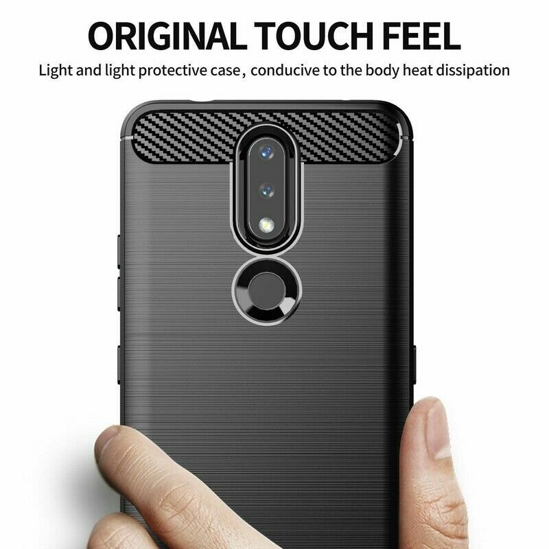 Husa Nokia 2.4, Carbon TPU, Techsuit - Negru - 1 | YEO