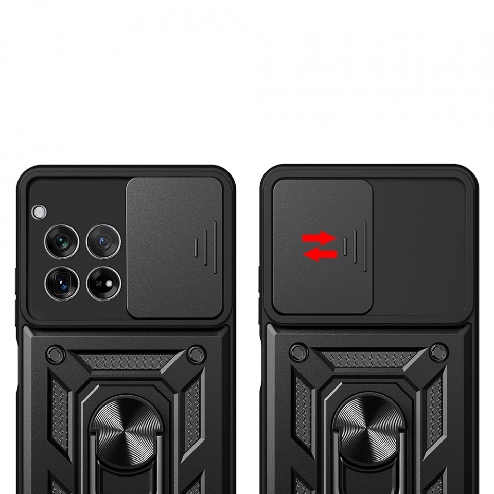 Husa OnePlus 12R cu inel magnetic si protectie camera Skyddar CamShield - Rose Gold - 1 | YEO