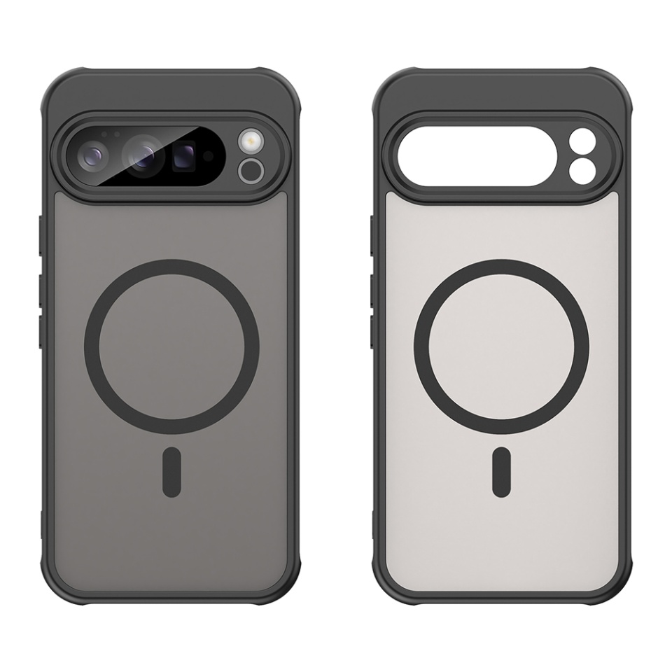Husa pentru Google Pixel 10 Pro XL, SKYDDAR INNOVATION, HaloFrost MagSafe II, Antisoc, set cu sticker, Negru - 1 | YEO