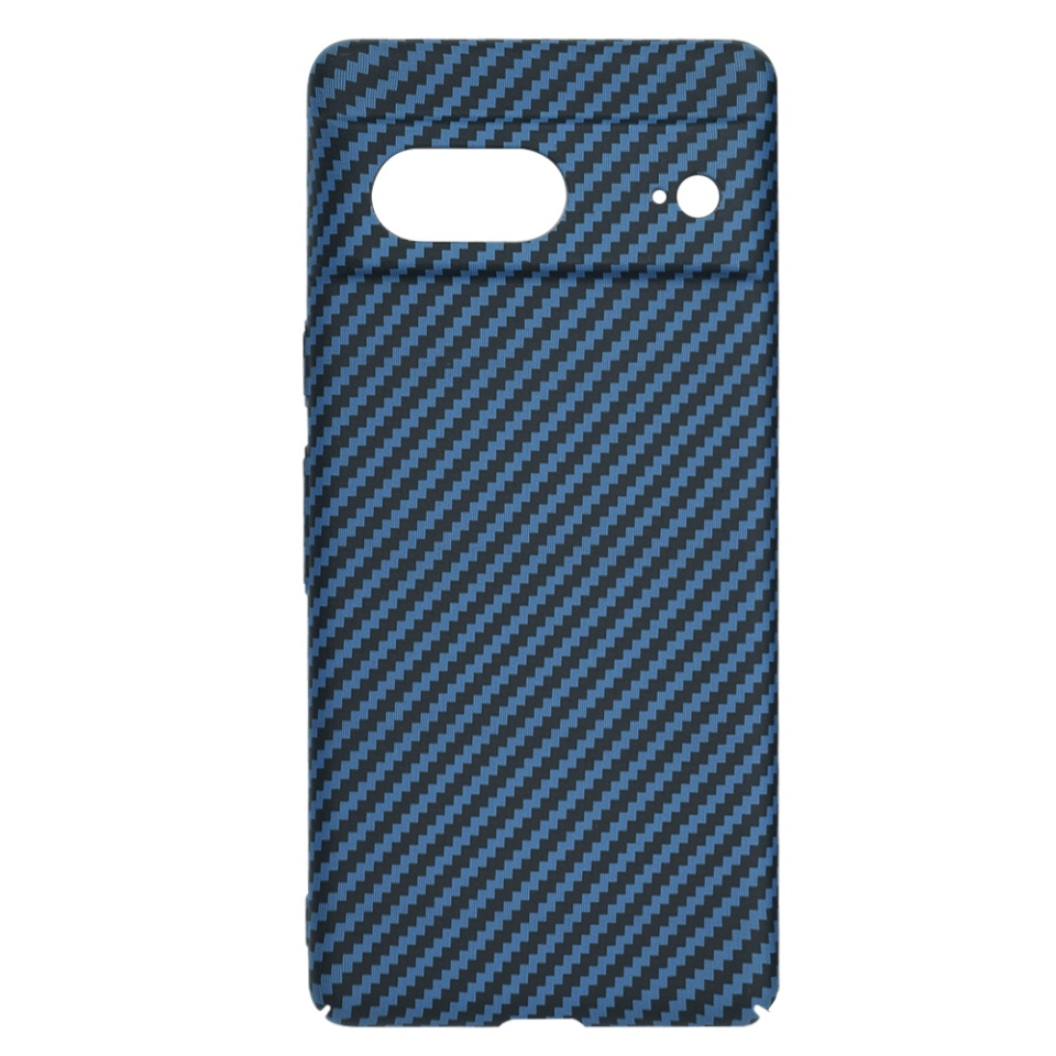 Husa pentru Google Pixel 7, Finisaj Premium cu Textura de Carbon, Design Elegant, SKDR CarbonFlex - Cyan - 3 | YEO