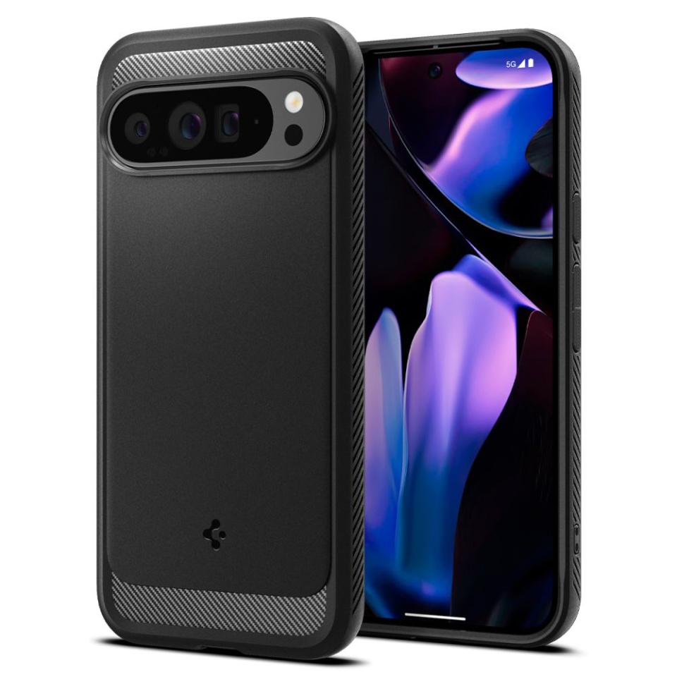 Husa pentru Google Pixel 9 Pro XL, Spigen Rugged Armor - Negru