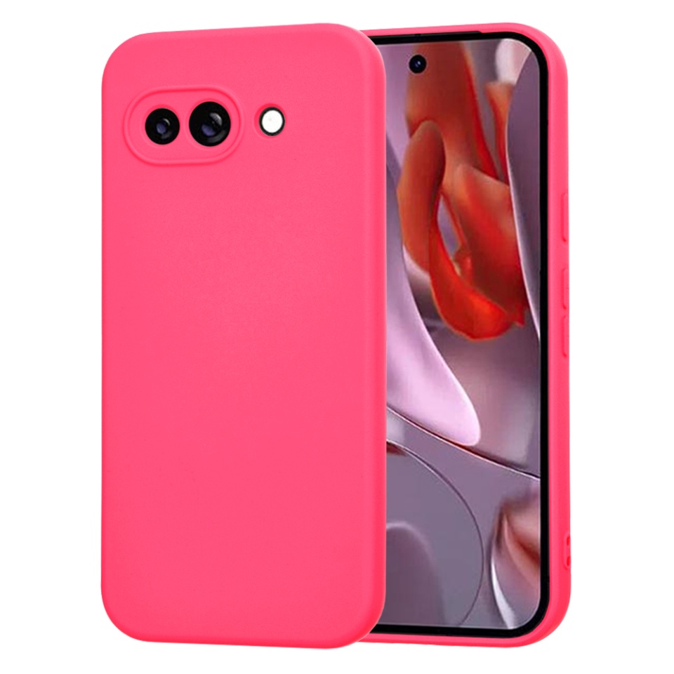 Husa pentru Google Pixel 9a din Silicon Catifelat, Protectie Premium, Skyddar SoftElegance - Fucsia