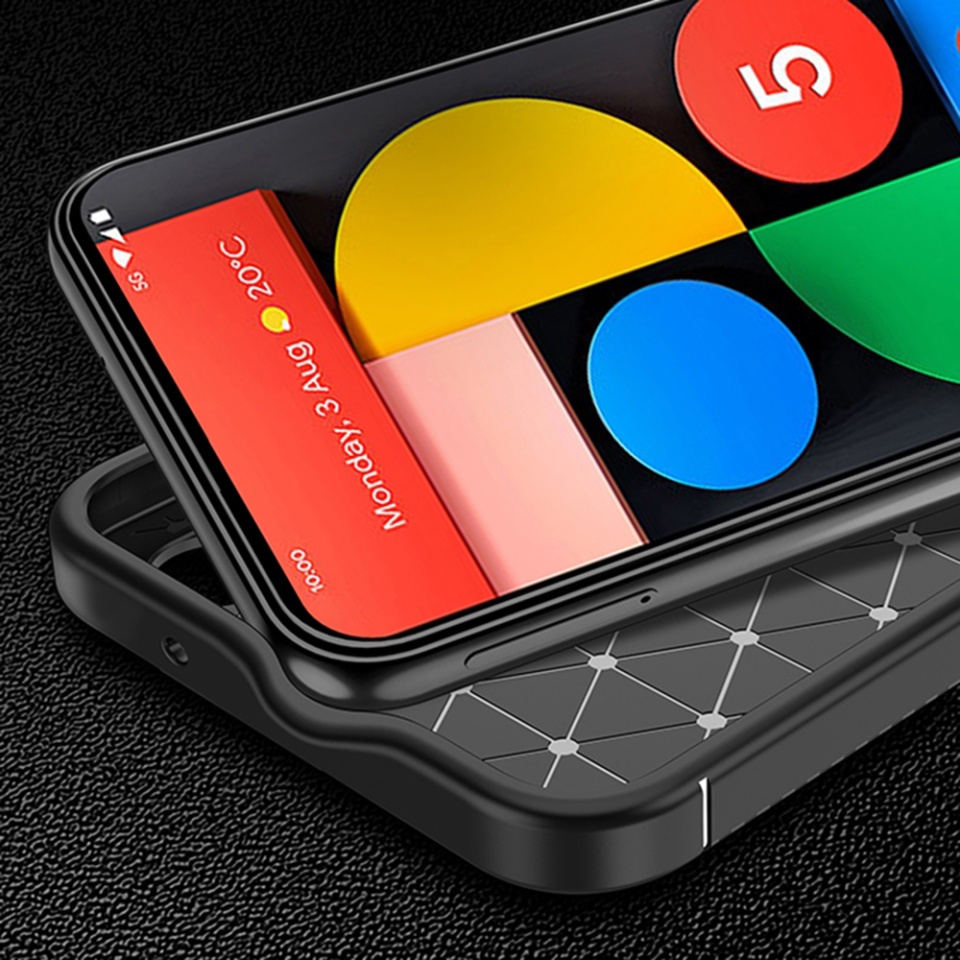 Husa pentru Google Pixel 9a, SKYDDAR INNOVATION, CarbonFiber, Antisoc, Negru, set cu sticker - 1 | YEO