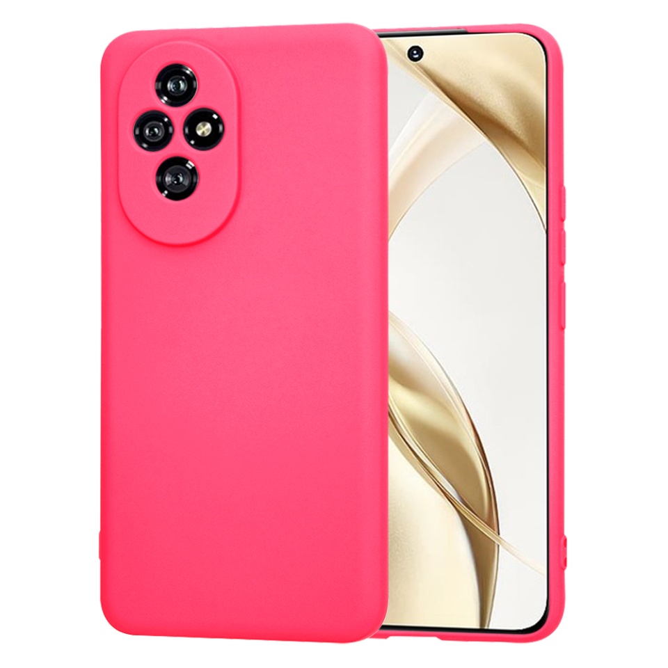 Husa pentru Honor 200 din Silicon Catifelat, Protectie Premium, Skyddar SoftElegance - Fucsia